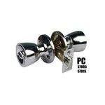 Cerradura de entrada con llave pomo tulip cromada PC