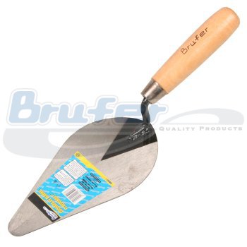 Cuchara de albañil mango madera punta redonda 6