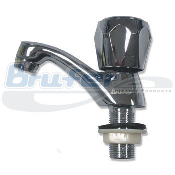 Llave para lavamanos pomo metálico