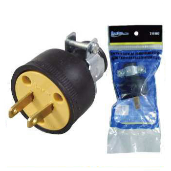 Enchufe bipolar 15 amp. goma nylon (U352P)