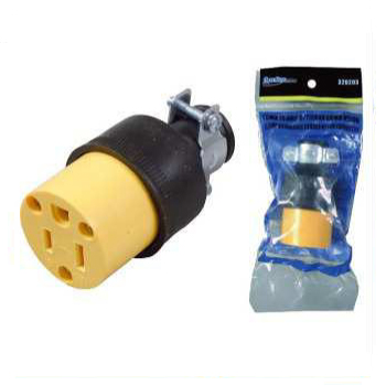 Toma 15 amp con tierra goma nylon (U353S)