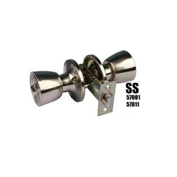 Cerradura de entrada con llave pomo tulip acero inox. SS