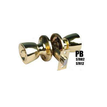 Cerradura de entrada con llave pomo tulip dorada PB