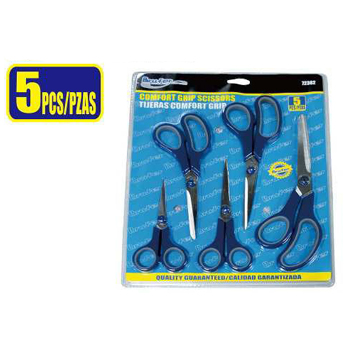 Tijeras comfort grip de 5 piezas