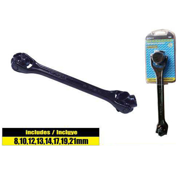 Llave múltiple giratorio milimétrico de 8 piezas